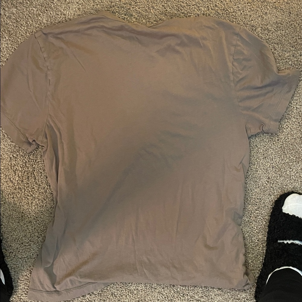 James Perse Casual Tan Short Sleeve Tee - Picture 3 of 3